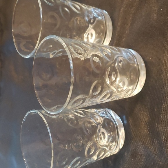 Pasabahce Other - Pasabahce set of 3 Bubble Circle Ring drinking or juice glasses